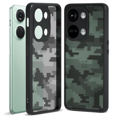 IBMRS TPU+PC puhelimen suojus OnePlus Nord 3 5G / Ace 2V koteloille iskunkestävä puhelimen kuori Ruudukon naamiointi