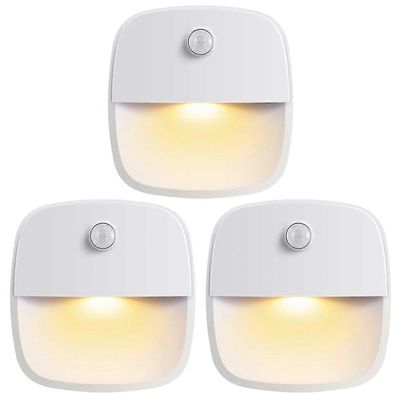 LED [3 pakkaus], usber yövalo liiketunnistimella, 3 tilaa 7,4 * 7,4 * 2,8cm