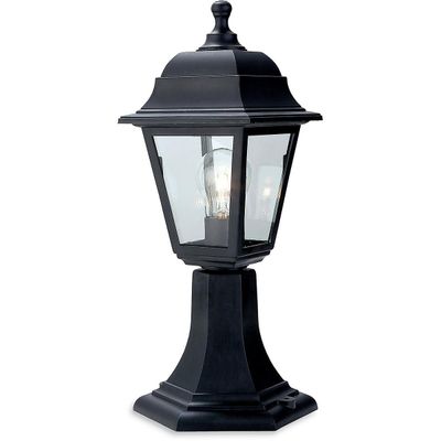 Firstlight Lighting Oslo 1 Lys Pedstal Lantern - Søjle sort harpiks IP44, E27
