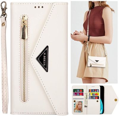 Gangxun Lanyard sag til Samsung Galaxy S20 5g aftagelig Crossbody Lanyard Lynlås Tegnebog håndtaske sag med 6 kortholdere, premium Pu Læder Beskytt...