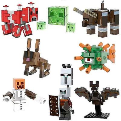 Bysion Minecraft Fit Lego -nuken palapelin palat, jotka sopivat hahmojen rakentamiseen Minecraft-sarjan setti 9
