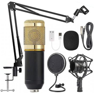 Mikasa Kondensator mikrofonoptagelse mikrofon kit Golden