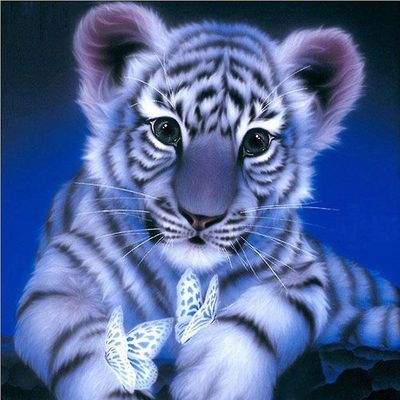 Fashionfresh Diy Tiger 5d Hjem Væg dekoration