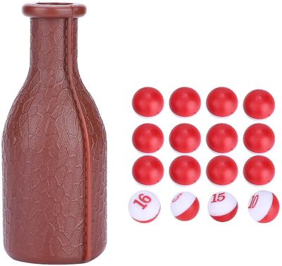 Barsinfi 16 Nummereret Perfekt Billard Tilbehør Gummi pool Terninger, Stor Shaker Flaske, For Kelly Pool, Peas Pill Pools Mere