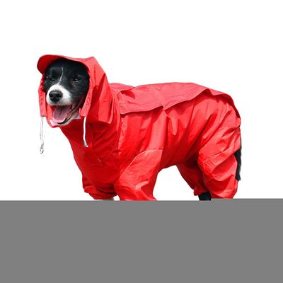 Boeyaa Pet Dog Regnfrakke Velegnet til lille stor hund Poncho Fransk Bulldog Labrador Rød 20