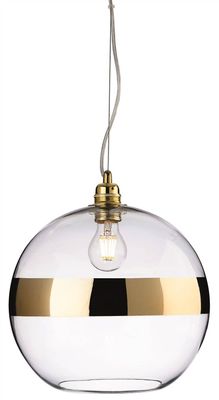 Firstlight Lighting Saturn 1 Lys Globe Loft Vedhæng Guld, Klart glas, E27