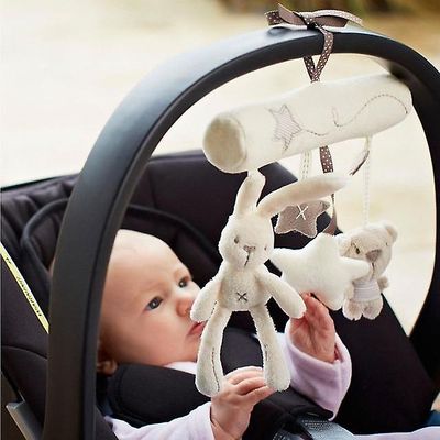 Ebox Blød spædbarn krybbe seng klapvogn legetøj spiral pædagogiske rangler håndklæde 0 12 måneder