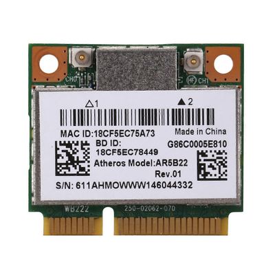 AR5B22 2.4 / 5GHz kaksikaistainen wifi-kortti 802.11ac Bluetooth 4.0 langaton WLAN-kortti Lenovo Y400 Y500 Y410P S215 U330 U430 vihreä valkoinen