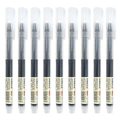 Yunshu Gel blæk penne spidspenne 0.5mm Office School Stationery Supply 12 pakker sort