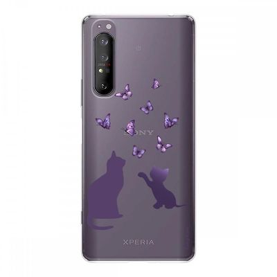 Crazy Kase Hull Til Sony Xperia 1 Ii i silikone fleksibel 1 Mm, Killing leger med butterfly