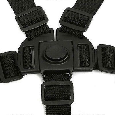 5-pisteinen lasten turvavyö, säädettävä pyörivä koukku Vauvan turvavyö rattaille Highchair-rattaiden vaunut (musta)