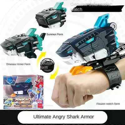 t Palvelu Kello Lelu Poika Mecha Robotti Ruper Dinosaurus Voiman muodonmuutos Lelu Puku Toimintahahmot Lasten lahjat 105 Box