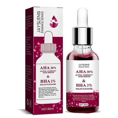 1/2stk Frugtsyre Essens Alpha Hydroxy Syre Serum Aha 30% + Bha 2% Acne Fjernelse Krympe Pore 1Pc