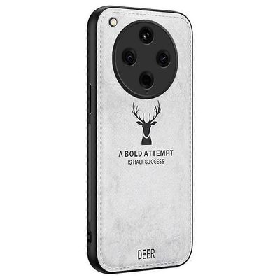 Oppo Find X8 Pro 5G -kotelo Deer Pattern Cloth Texture PU nahkainen hybridi puhelimen kansi Monivärinen Style C