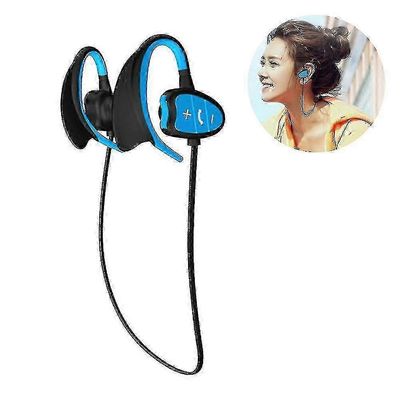 Langattomat Bluetooth 5.0 vedenpitävät nappikuulokkeet uimiseen - 3 väriä, IPX8 urheilukuulokkeet Sininen