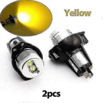 20W virheettömät moniväriset LED-enkelisilmät merkkivalot BMW E90 E91 2005 2008 Keltainen