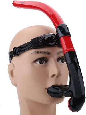 Svømning Træning Front Snorkel, Dykning mundstykke Envejs renseventil