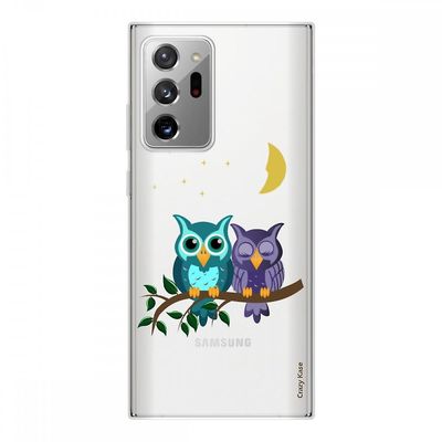 Crazy Kase Hull Til Samsung Galaxy Note20 Ultra i silikone fleksibel 1 Mm, Moonlight Ugler