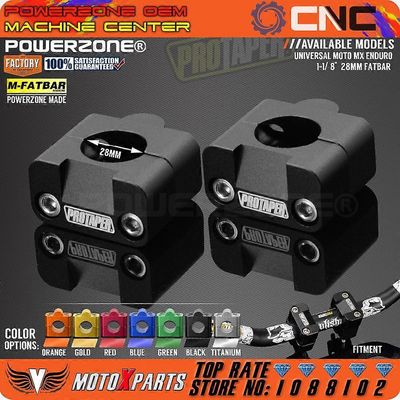 Pro Taper -ohjaustangon paksut korotuspalat, kiinnityskiinnikkeet 7/8 - 1 1/8, yleismallin kiinteät kiinnikkeet, sopivat moottoripyörille, MX, Endu...