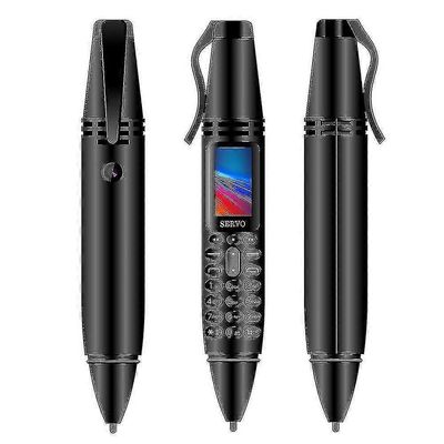 Mini Matkapuhelin kynä Tyyli Bluetooth Dialer Pieni näyttö Matkapuhelin tuki Gsm Musta