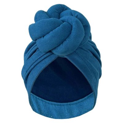 Naisten valmiiksi sidottu turbaanipää Wrap Yhtenäinen väri Pehmeä kierretty kietaisulippikset Turbaanit Sininen