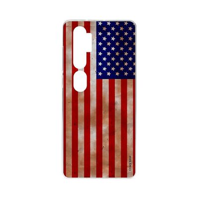 Crazy Kase Hull For Xiaomi Mi Note 10 Fleksibel Usa Flag