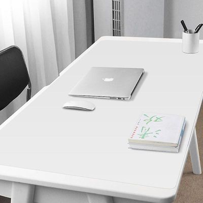Jying 120x60cm vandtæt Pu Læder skrivebord mat multi-size mouse pad computer mousepad tastatur tabel cover Hvid