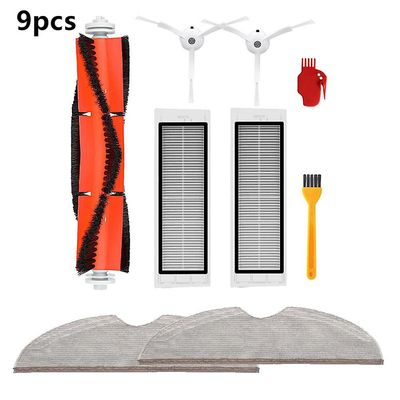 9pc Filter Furry Paryk Kit til Xiaomi Roborock S6 S5 Max S50 S55 S60 S65 E25 E35 Støvsuger udskiftning kit til rengøring af hjemmet