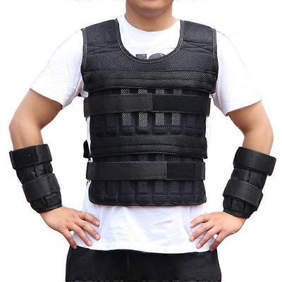 20 kg painotettu liivi täysin säädettävä harjoituspainoliivi harjoitus kunto painotettu takki voimaharjoitteluun, ilman teräslevyä