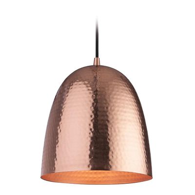 Firstlight Lighting Assam 1 Light Dome Loft Vedhæng Kobber, Mat Kobber Inde, E27