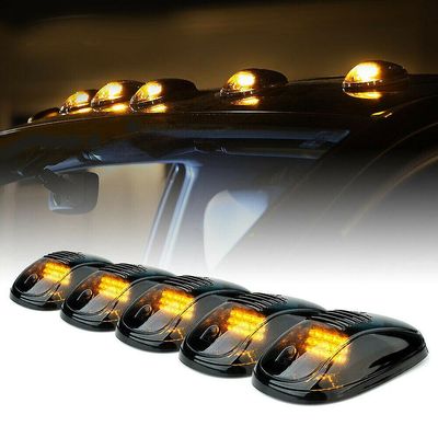 5 stk gult LED førerhus tak markør kjørelys for Ford Jeep Dodge lastebil SUV