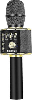 Bonaok langaton Bluetooth-karaokemikrofoni 3-in-1 kannettava kädessä pidettävä mikrofonikaiutin, joka on yhteensopiva kaikkien älypuhelimien kanssa...