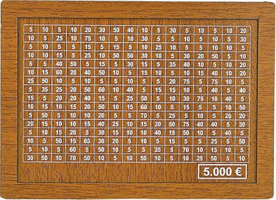 Sparbox (4 kokoa)- Uudelleenkäytettävä rahalaatikko, jossa säästötavoite ja numerot Tick-K: lle 5000 Euros