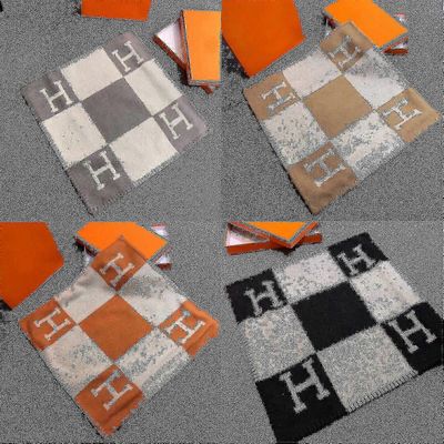 korkealaatuinen 45x45cm H-kirjain villa kashmir tyynyliinat kerrossänky sohva lentokone Oranssi