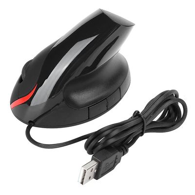 Vertical Ergonomic Mouse Ergonomisk lodret optisk kontormus - JSY-12, genopladelig med USB-modtager, ABS-kablet