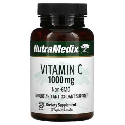 NutraMedix, C-vitamiini, 1 000 mg, 120 kasvikapselia