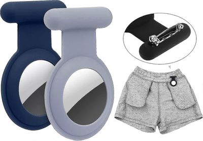 Airtag Hidden Gps Tracker, airtag lapsille, vanhuksille, lemmikkieläimille, vaatteille (laivastonsininen&sininen)