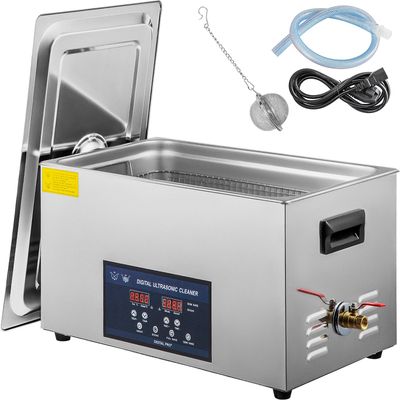 Vevor 30l Digital ultralyd rengjøringsmiddel med varmeapparat 28/40kHz store smykker 0-80