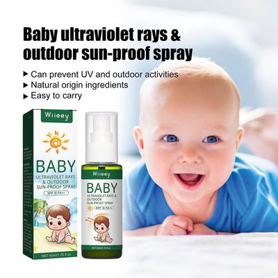 1pc Wiieey Baby solkremspray Baby Utendørsaktiviteter Solkrempleie Spray for å motstå sterk sol og hudforyngelse