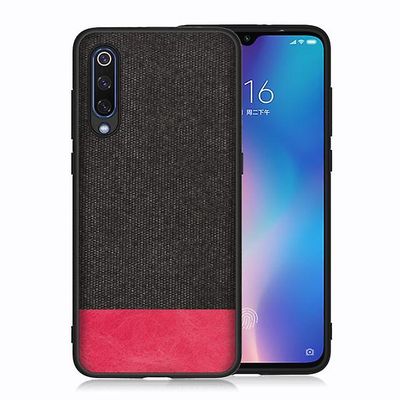AIR Xiaomi Mi 9 Lærred Shell Sag - Sort / Rød