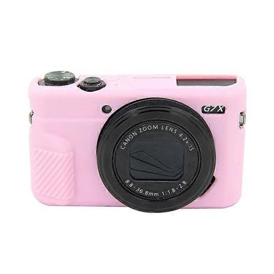 Puluz Silikoninen suojakotelo Canon EOS G7 X Mark II -kameraan Vaaleanpunainen