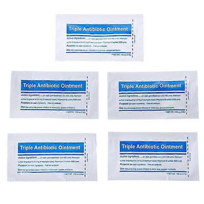 5 pakkausta 0,9 g / pakkaus Triple Antibiotic Voide Gel palovammojen ensiapupakkaus