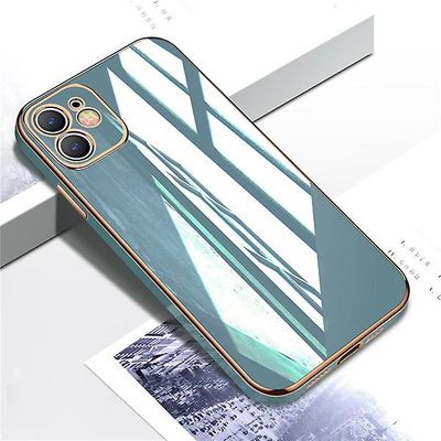 Ny luksus blød silikone sag bedstemor grå iPhone12proMax