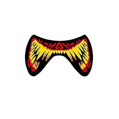 Red Monster Print Led lysende blinkende ansigtsmaske