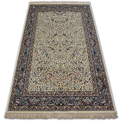 RugsX Tæppe WINDSOR 12806 JACQUARD FRYNSER elfenben beige 120x170 cm