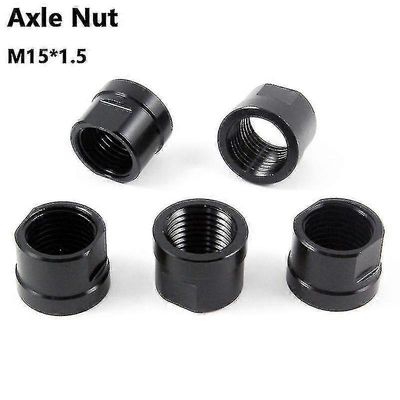 Polkupyörän läpi kulkeva akselimutteri M15x1.5mm akselin korkki 1,5mm kierreväli akselin mutterit M15 akseliruuvimutterit polkupyörän lisävarusteet