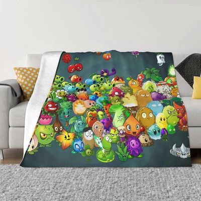 Plants Vs. Zombies Ultra-Soft Micro Fleece -peitto sohvalle ja Sänky, ylellinen Pehmeä Kodikas sumea peitto 40" X30 KDE47163 76x102cm 40x30in