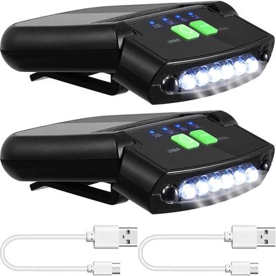 2 kappaleen led-pidike korkkivaloissa Usb Ladattava korkki Taskulamppu Clip Vedenpitävä Erittäin kirkas