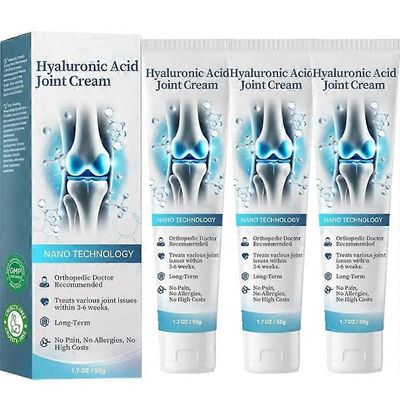Hyaluronihapponivelvoide, hyaluronihappohierontavoide, edistynyt nivel- ja luuhoitovoide selälle, niska, kädet, polvet 3pcs