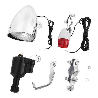 Polkupyörän valo Polkupyörän moottoripyörä Kitkadynamo Generaattori Ajovalo Takavalo 6V 3W Pyörätarvikkeet